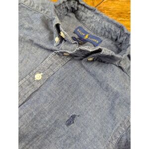 Boys Size 10-12 (M) Polo Ralph Lauren Classic-Fit Button Down Denim Collared
